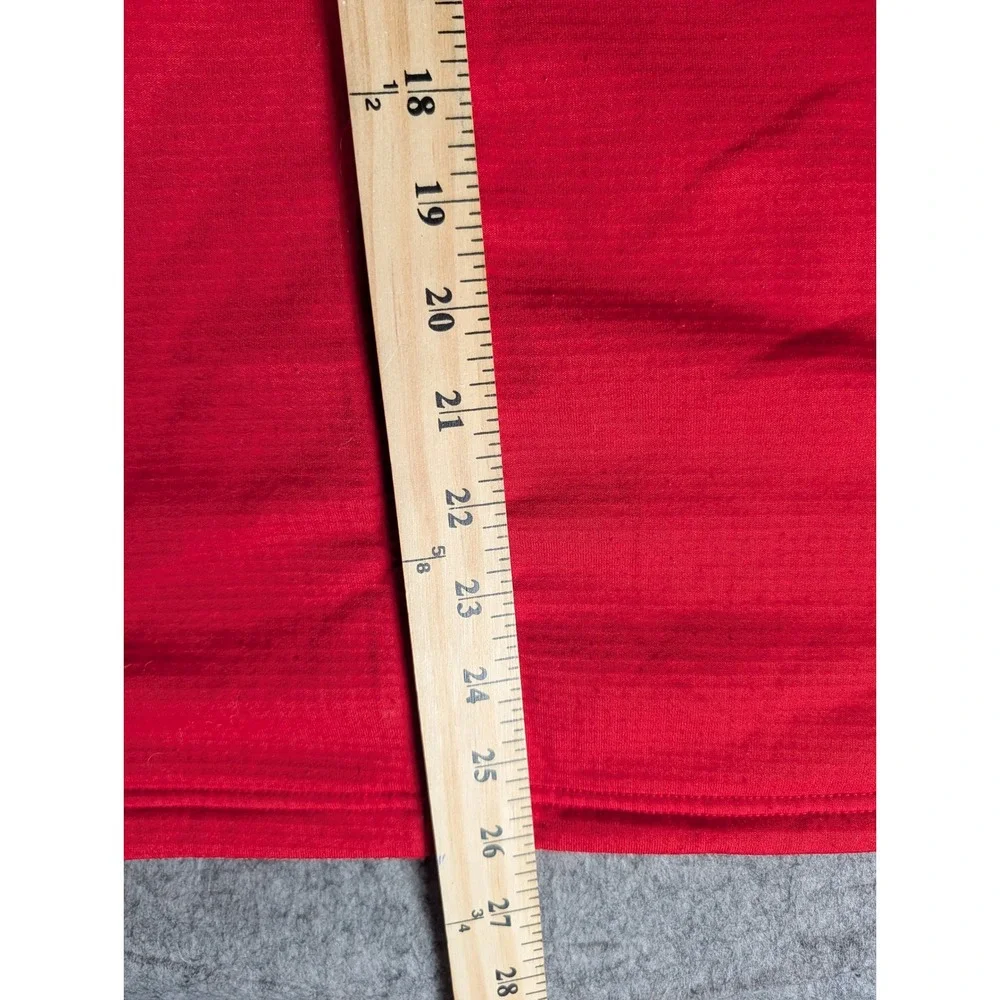The North Face Mens Red Canyonlands Full Zip Fleece Jacket Mock Neck Stretch